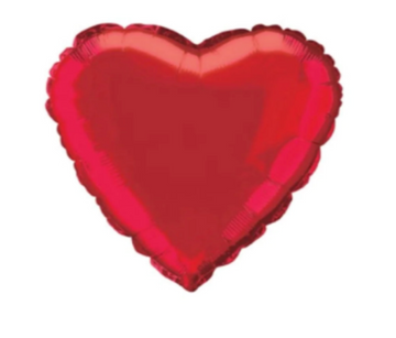 FOIL BALLOONHEART RED 18"